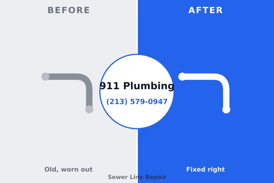 Before and after: plumbing repair Sharon Center, OH